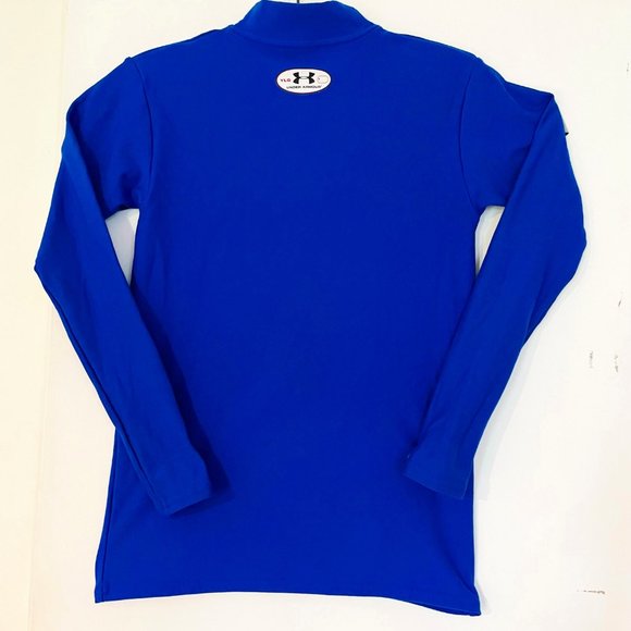 Under Armour YLG, Youth long sleeve, Blue, Mock Neck, Large - Picture 3 of 6
